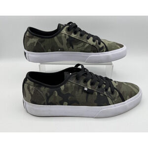 DC Skateboarding Vegan Friendly Camo Canvas Skate Show, Size 10, Pre-owned